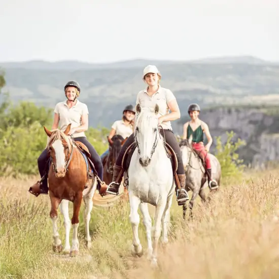 balade equestre sur le causse de Blandas
